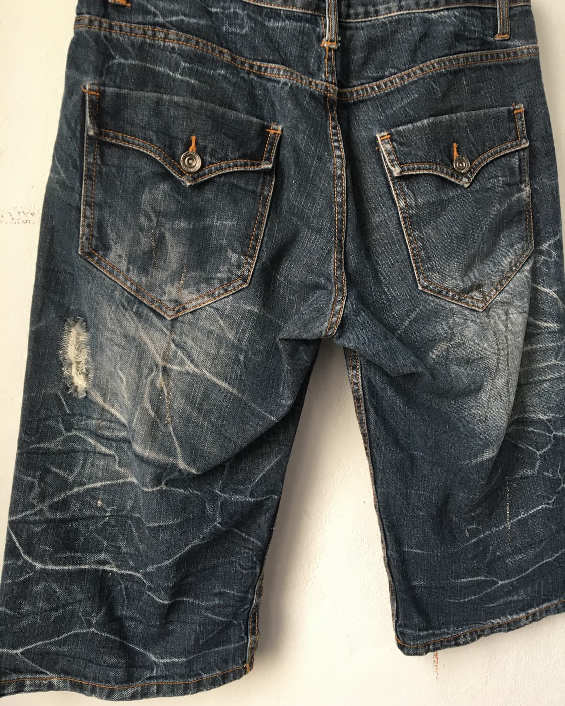 Washing denim half pants 상품이미지5