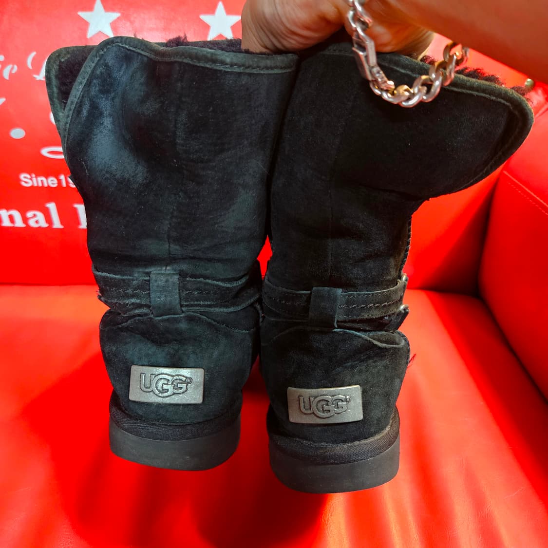 어그(UGG) 빈티지 양털 스트렙 부츠 38size(240) 상품이미지3
