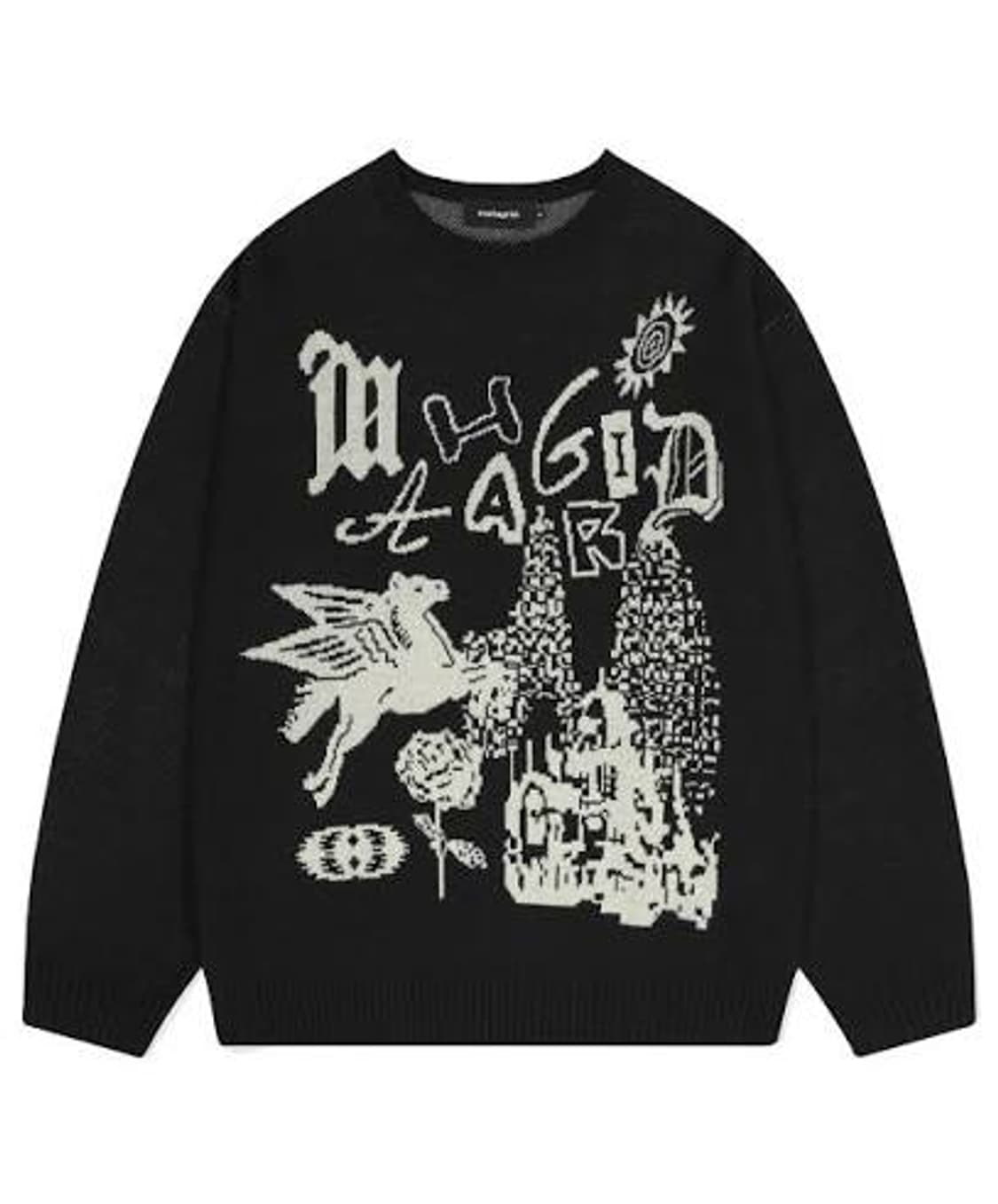 ​[MAHAGRID] Gothic Castle Jacquard Knit  상품이미지3