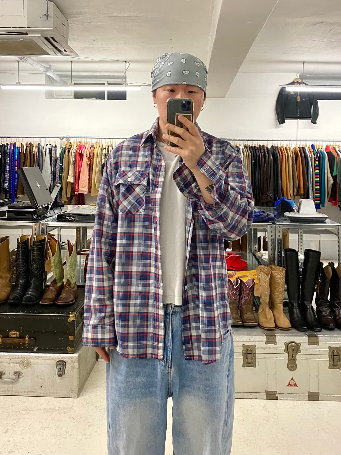80s LEVI'S ombre shirt 80년대 리바이스 옴브레 셔츠 상품이미지3
