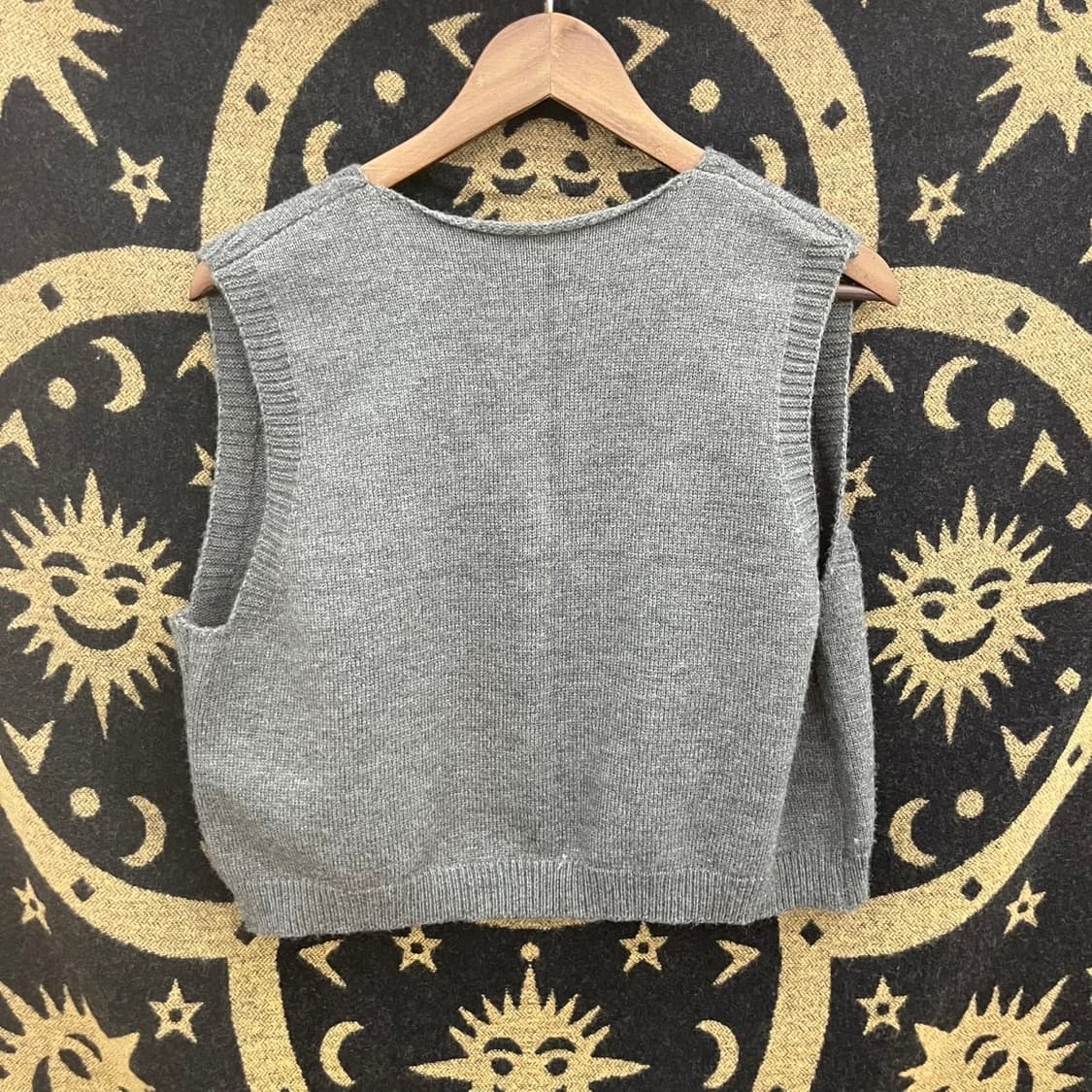 빈티지 모리 키치 레인보우 캔디단추 니트 베스트 K0151 상품이미지4