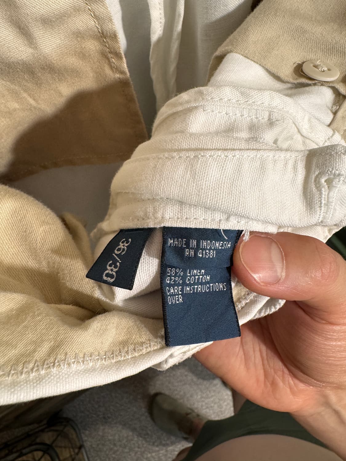 Polo Linen Chino Pants, Talon Zip (~37) 상품이미지6