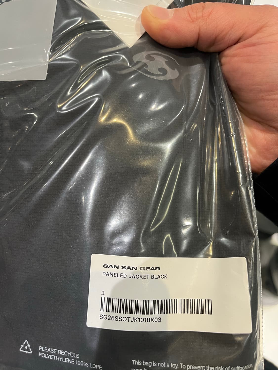 (사이즈3)산산기어 패널드 자켓 블랙 26SS 새제품 팝니다 상품이미지4