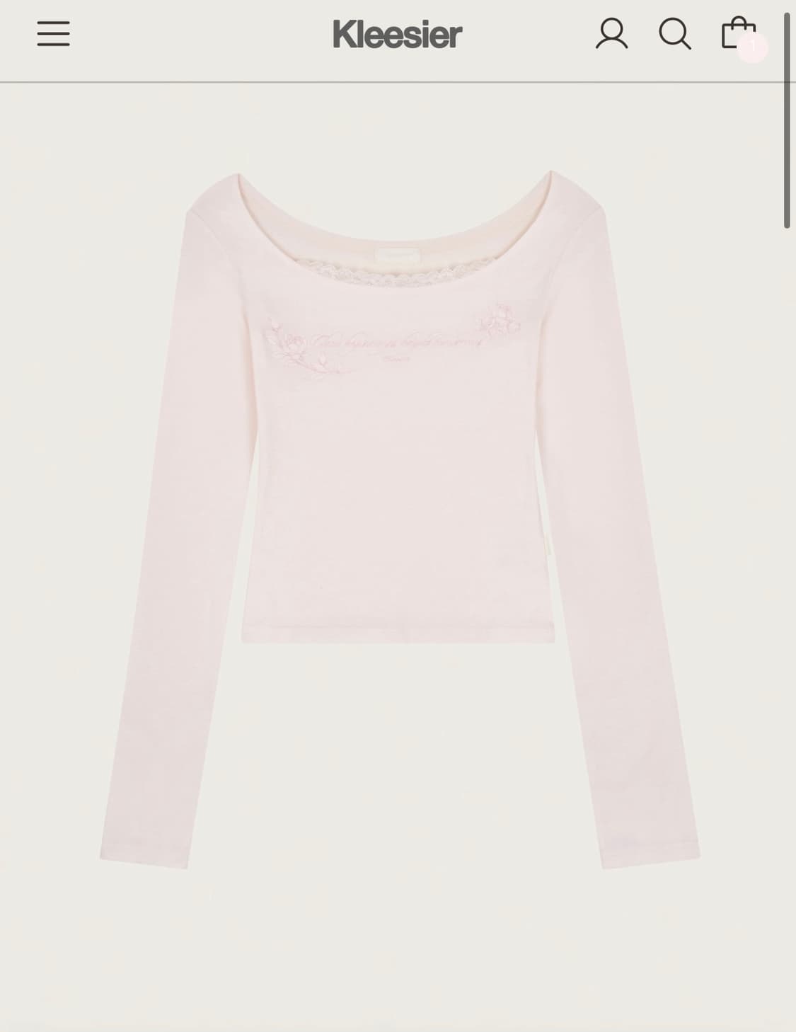 클리시어 러브 인 로즈 탑 Love in Rose Top 핑크 상품이미지1