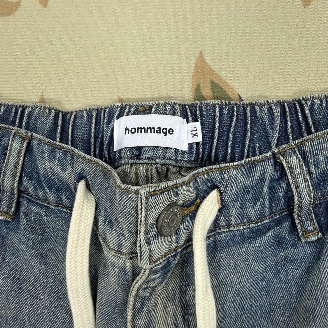 (XL)오마주 Hommage 더블니 데님 반바지(새상품) 상품이미지2