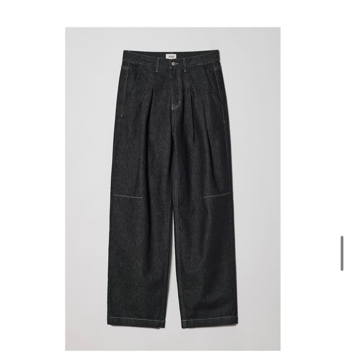 아옵트 투턱 와이드 데님 팬츠 / 인디고 상품이미지1