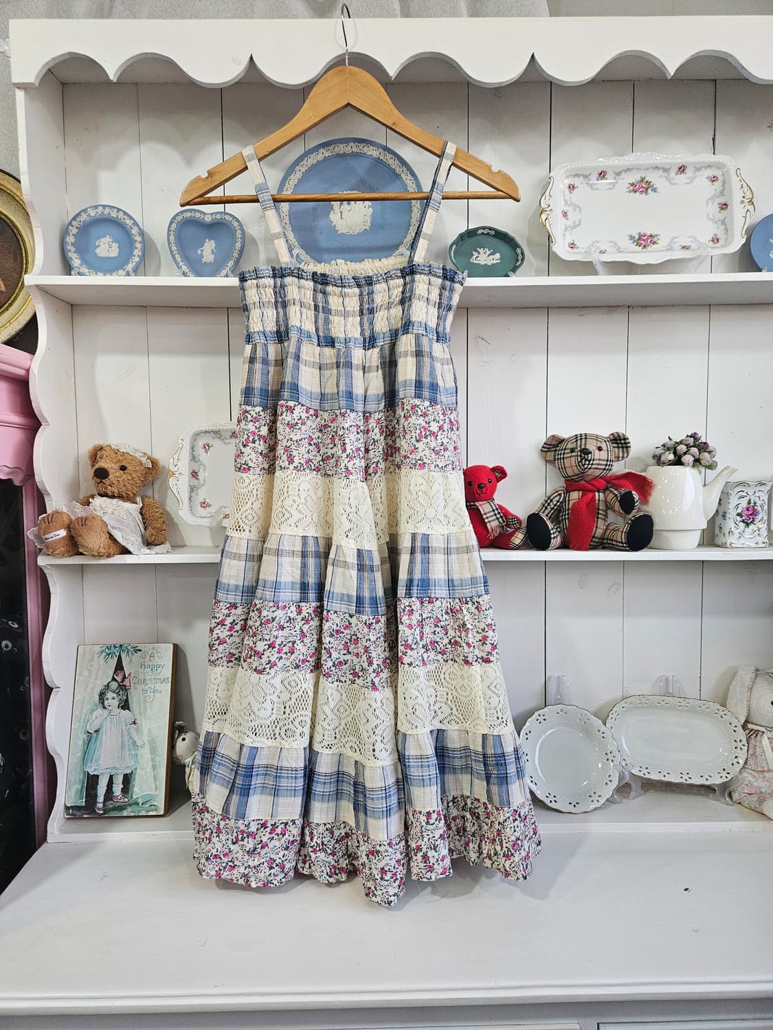 패치워크 레이스 원피스 상품이미지6