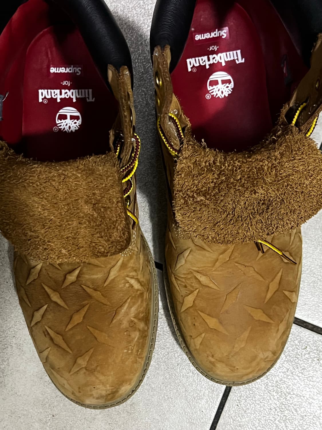 슈프림X팀버랜드 다이아몬드 6인치 부츠 판매합니다 상품이미지3