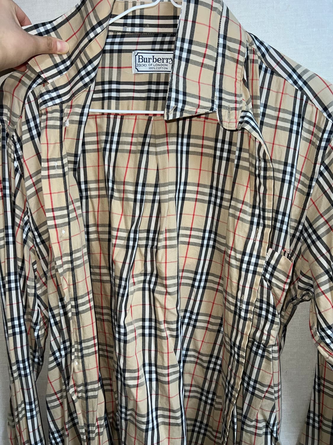 버버리 빈티지 체크셔츠 상품이미지3
