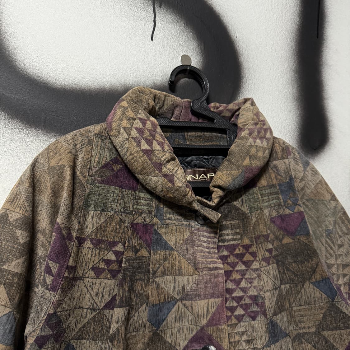 VTG 빈티지 돈피 피그 스킨 에스닉 풀 가죽 롱 코트 상품이미지3