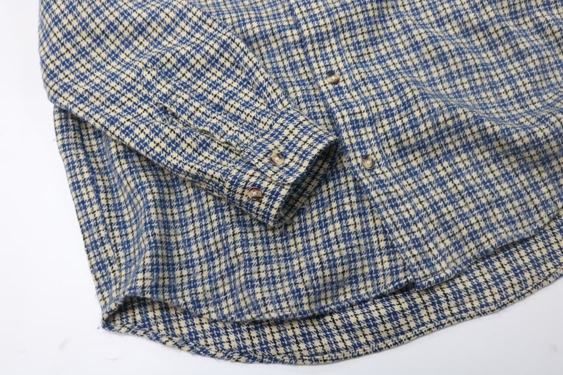 PEPSI COLA 펩시콜라 빈티지 블루 하운즈투스 체크 셔츠 (M) 상품이미지6