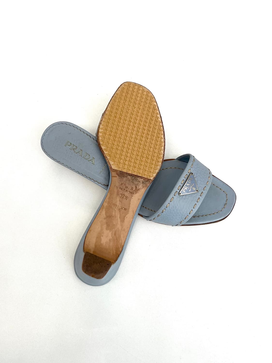 프라다 레더 키튼힐 뮬 상품이미지6