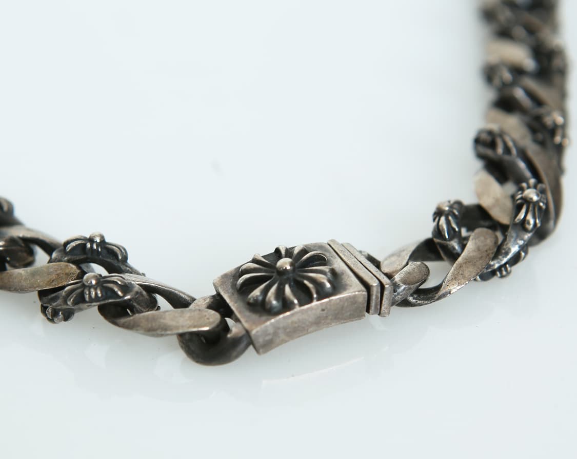 90s 올드 크롬하츠 플로랄 크로스 목걸이 상품이미지4