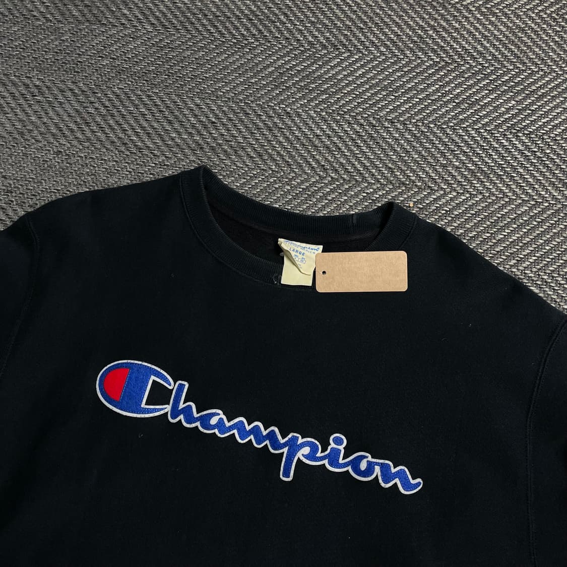 챔피온 리버스위브 빅로고 블랙 스웻 셔츠o 5364 상품이미지3