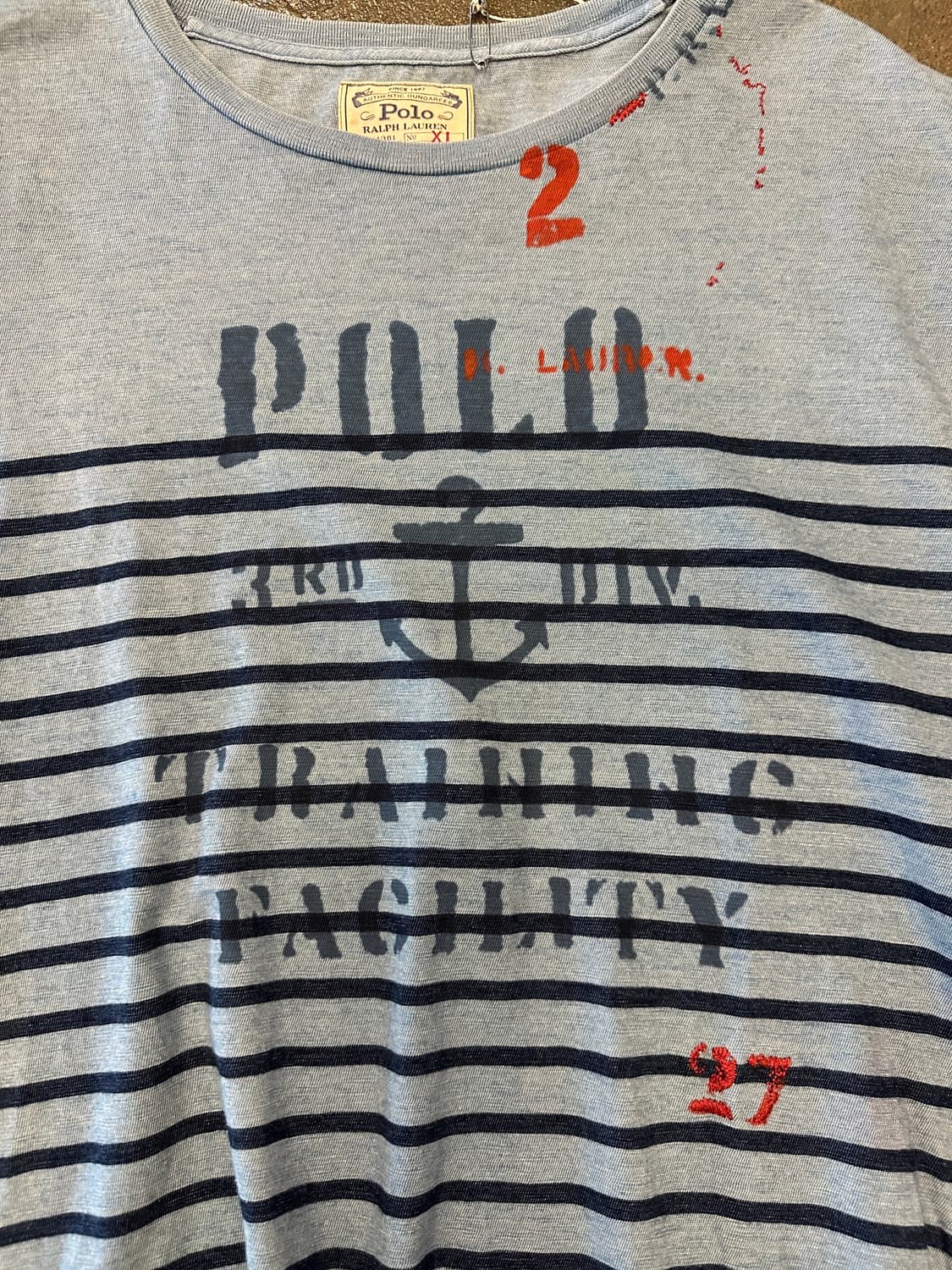 POLO Ralph Lauren 스트라이프 반팔티 XL 상품이미지3