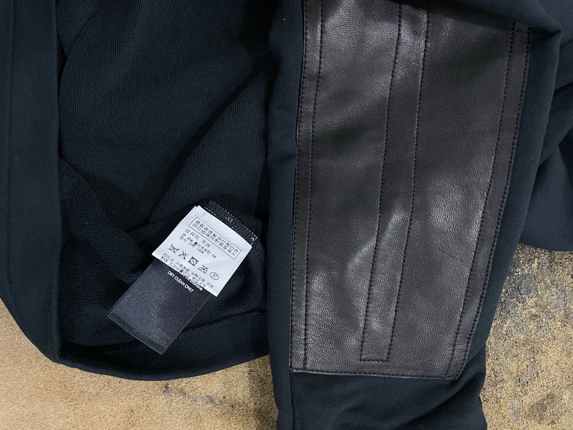 폴로랄프로렌(블랙라벨)/블랙 양가죽매치 하프집업(M) 상품이미지6