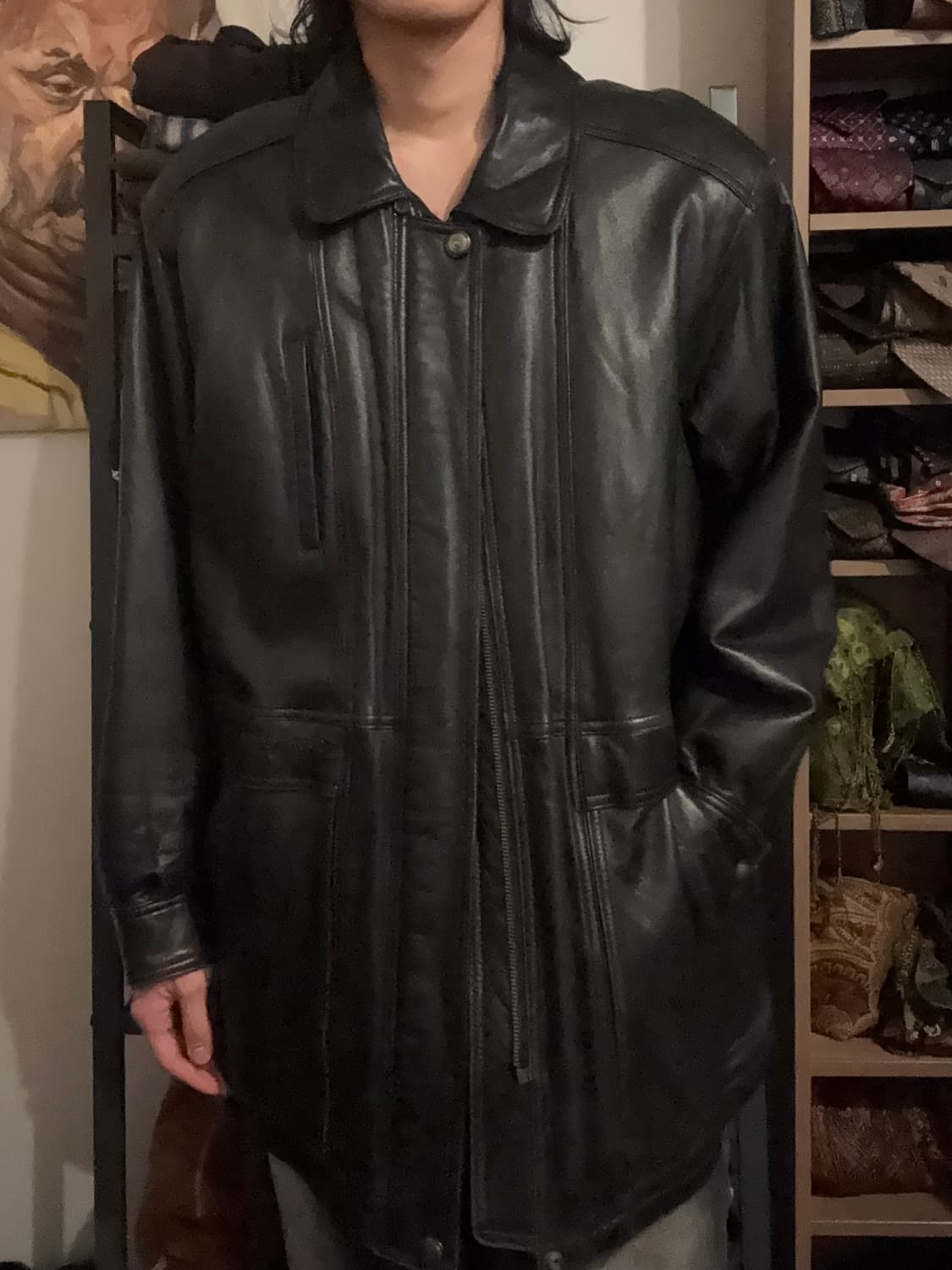 Slazenger Lambskin 싱글카라 레더 자켓 상품이미지10