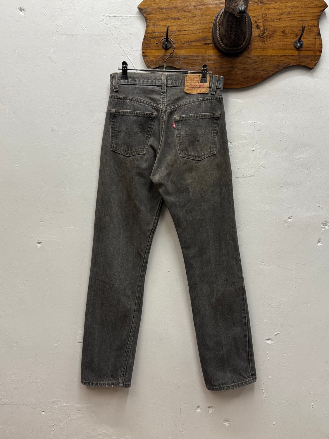 90s USA Levi's 501 Straight Gray Denim P 상품이미지1