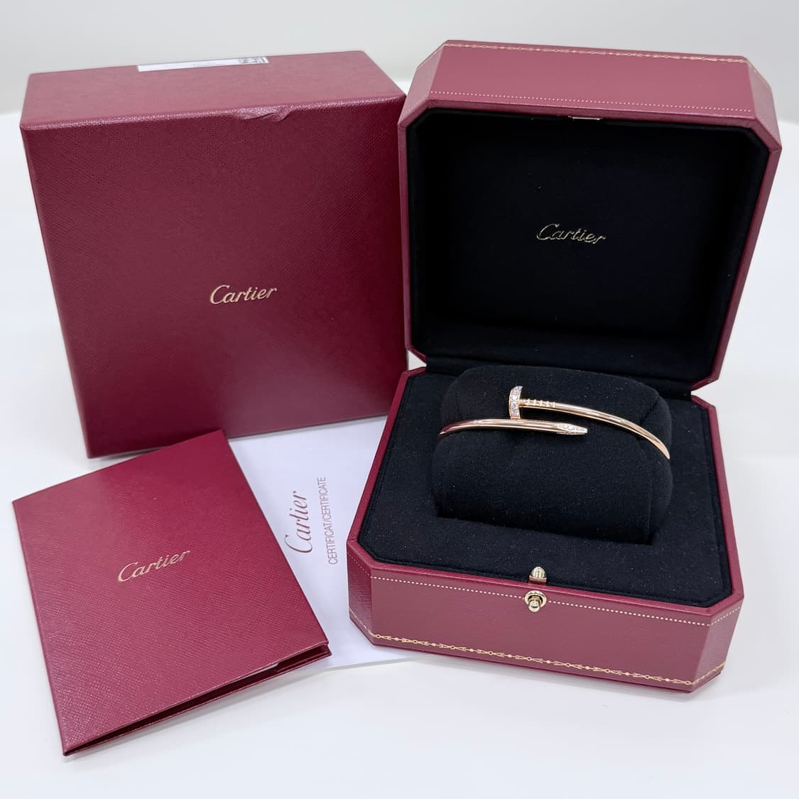 1400[S+급/20호] 까르띠에 저스트 앵끌루 다이아 못 팔찌 로즈골드 상품이미지1