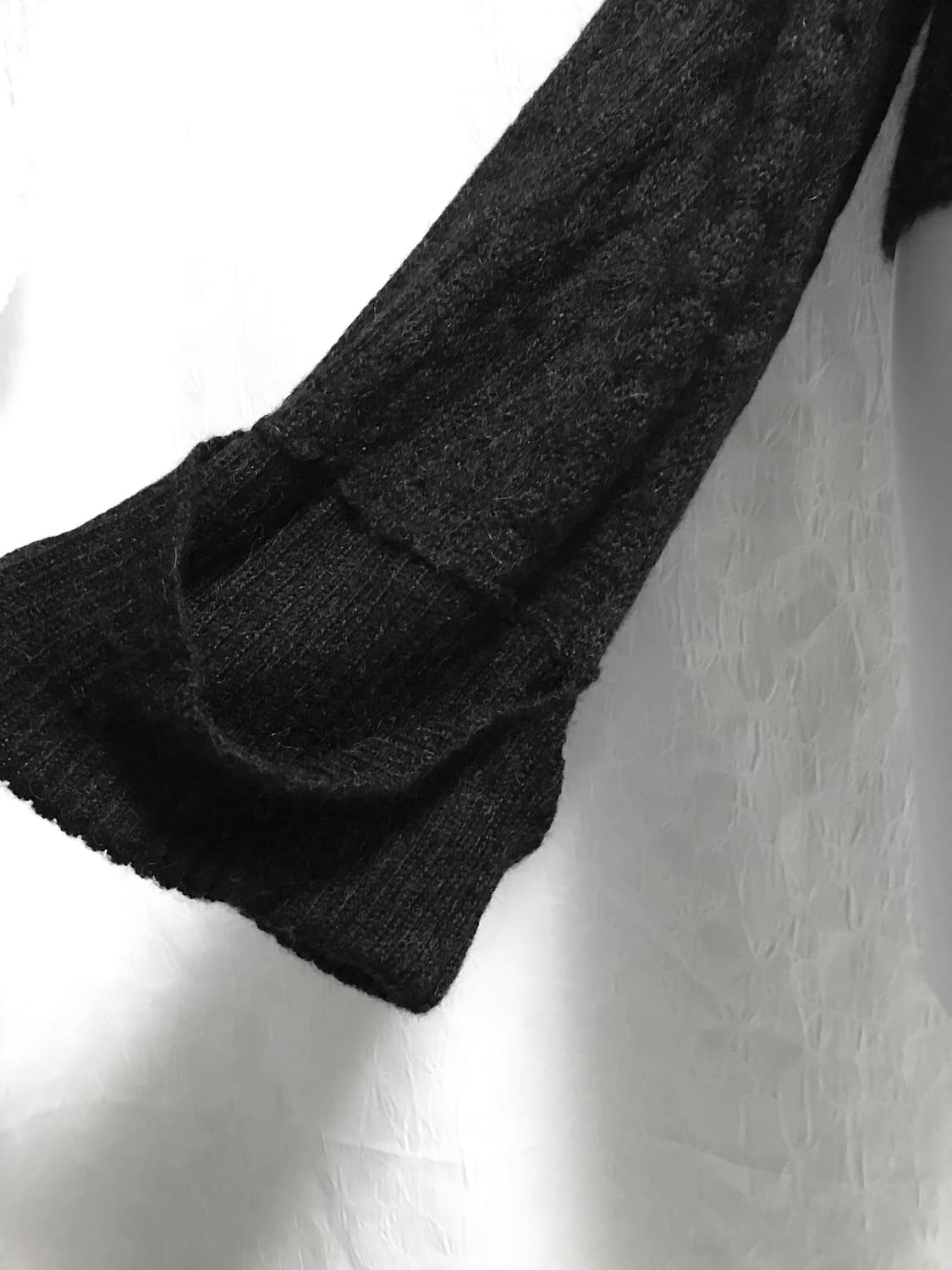 빈티지 갸루 원 오프숄더 니트 롱슬리브 탑 상품이미지3