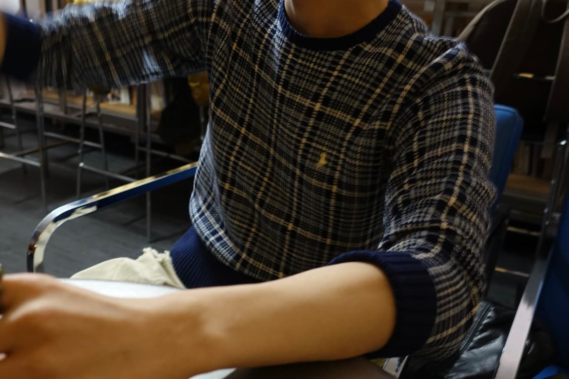 폴로 체크 니트 상품이미지1