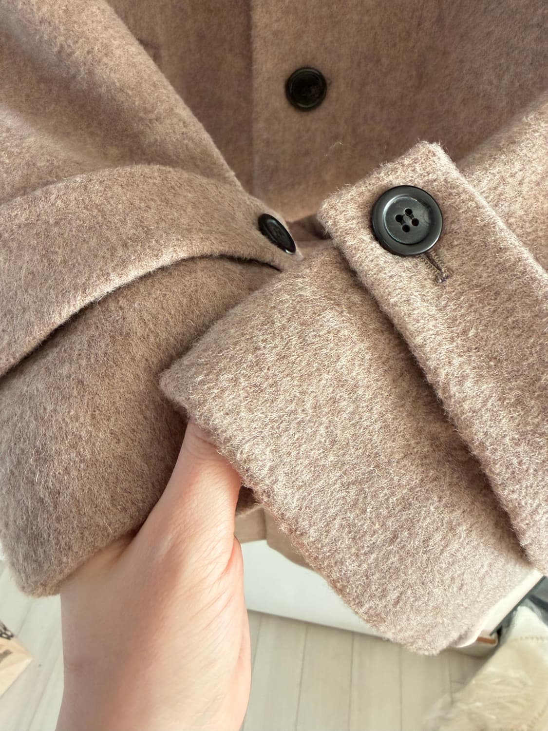 FILIFILO 울 100% 베이지 코트 M사이즈 상품이미지2