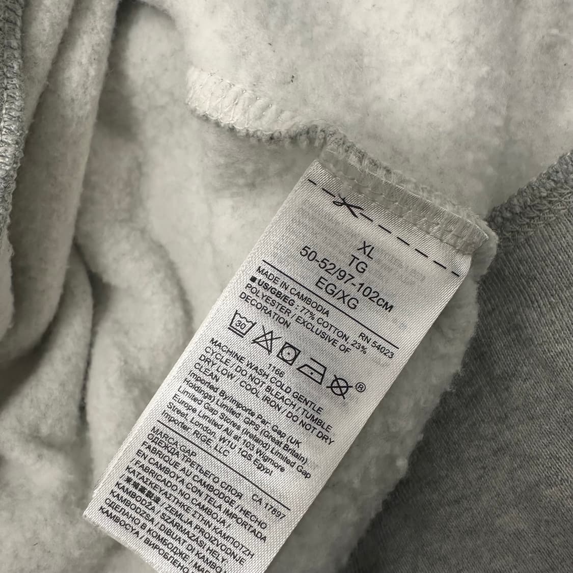 GAP 갭 기모 후드집업 그레이 XL 상품이미지8