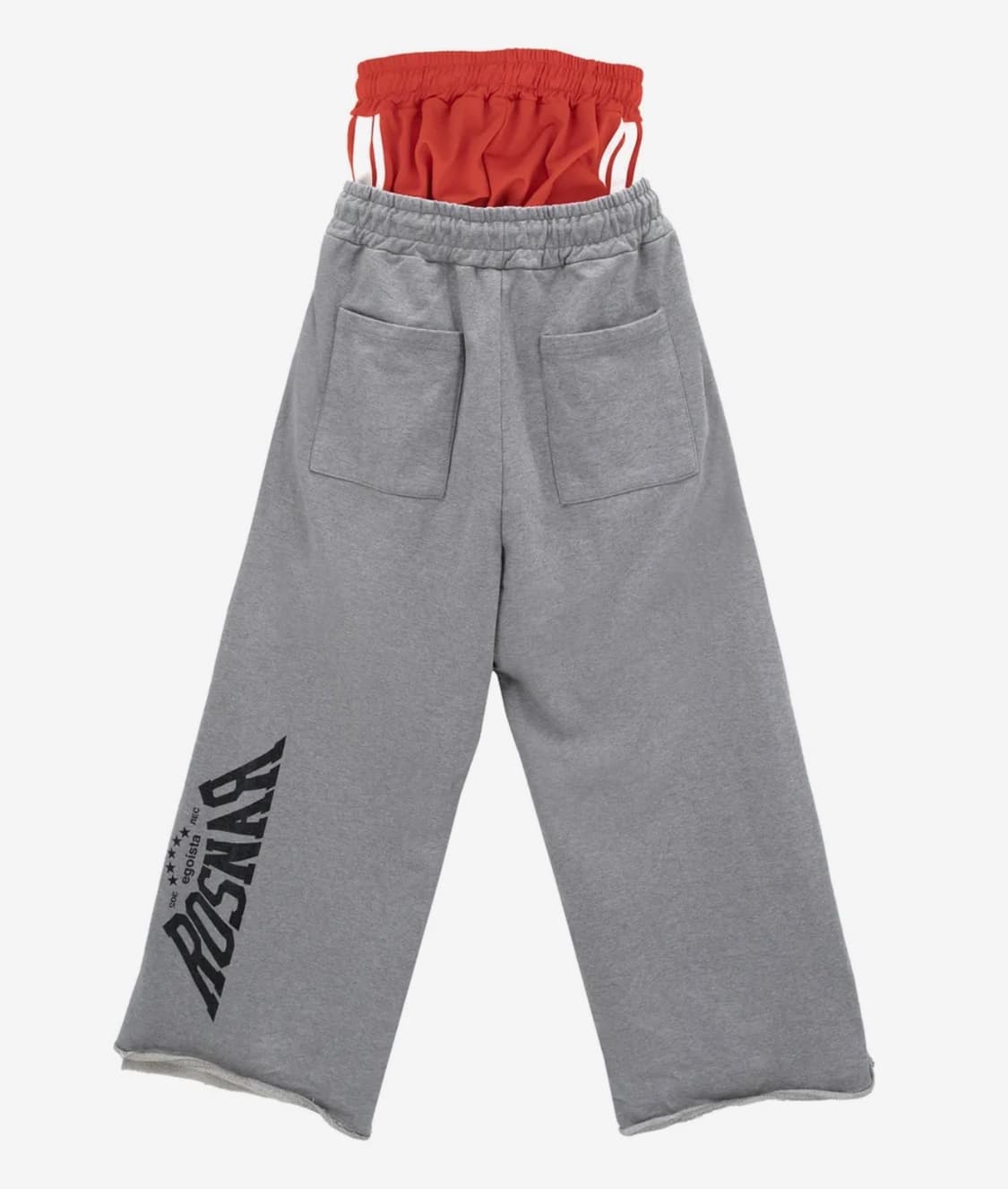 Sagging Double Sweatpants - Red/Grey 상품이미지2