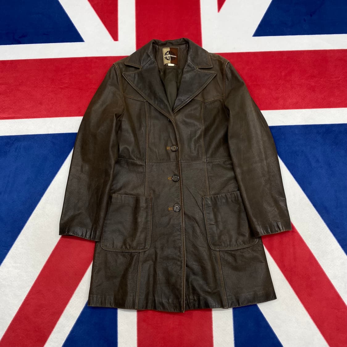 빈티지 소가죽 자켓 실측 여성 55 상품이미지1