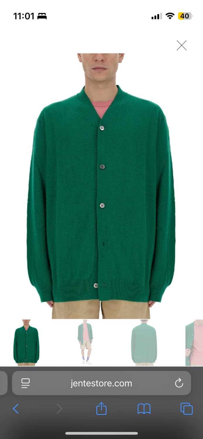 꼼데가르송 셔츠 오버사이즈 가디건 그린 S 상품이미지1