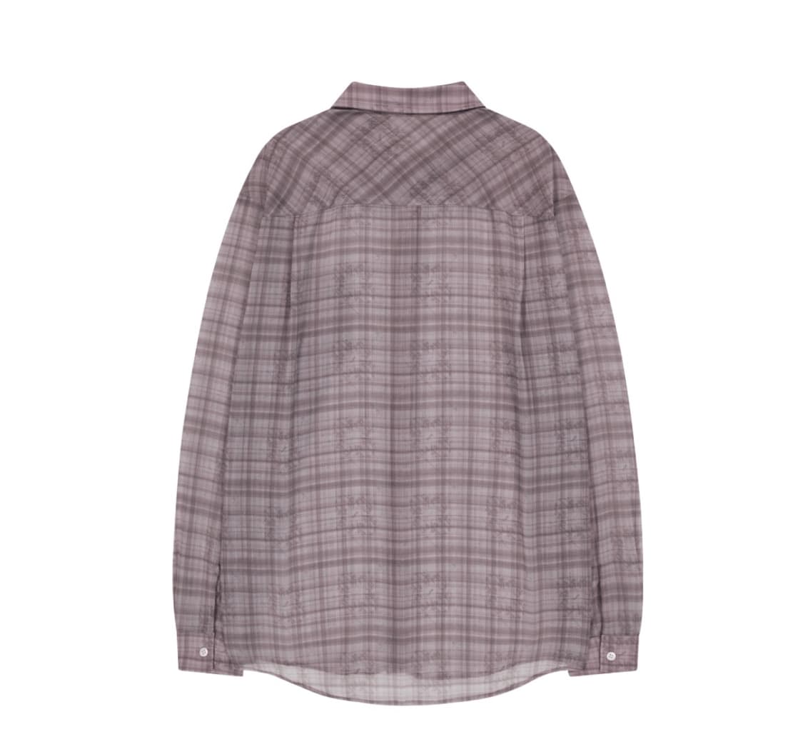 쿨거래네고)) 오호스 오버 체크 셔츠 핑크  상품이미지2