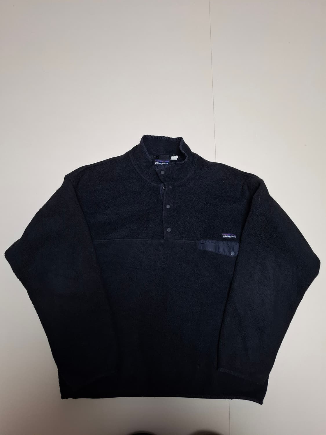 XL 빈티지 파타고니아 신칠라 플리스 풀오버 블랙 상품이미지1