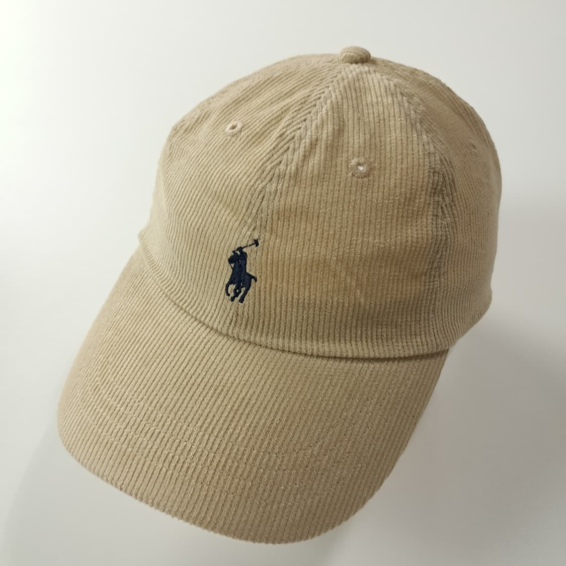 CK422 L 폴로 코듀로이 포니자수 베이지 볼캡 모자 상품이미지2