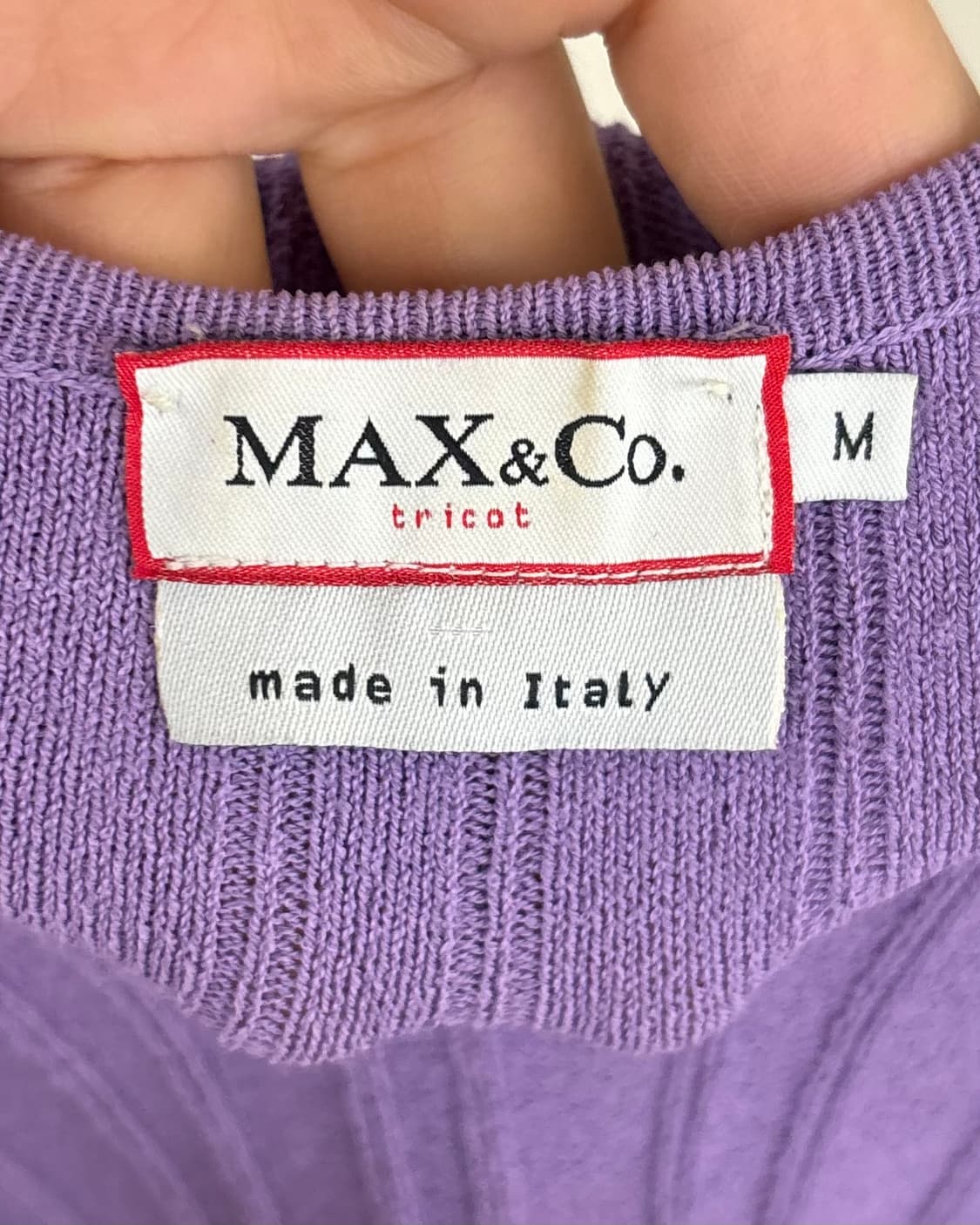 막스앤코 퍼플 브이넥 셔링 니트 상품이미지7