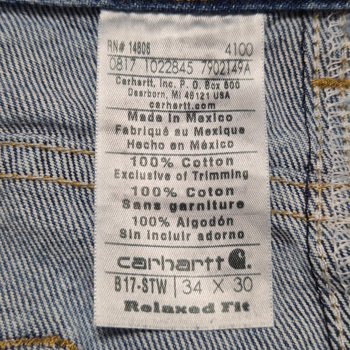 [36]MEXICO Made  칼하트 데님  -592 상품이미지3