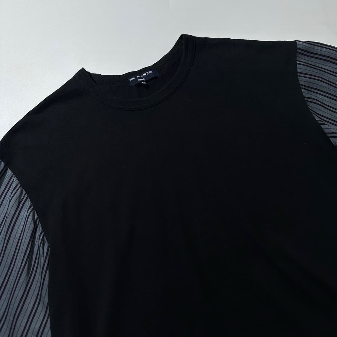 꼼데가르송 옴므 스트라이프 슬리브 반팔 티셔츠 상품이미지3