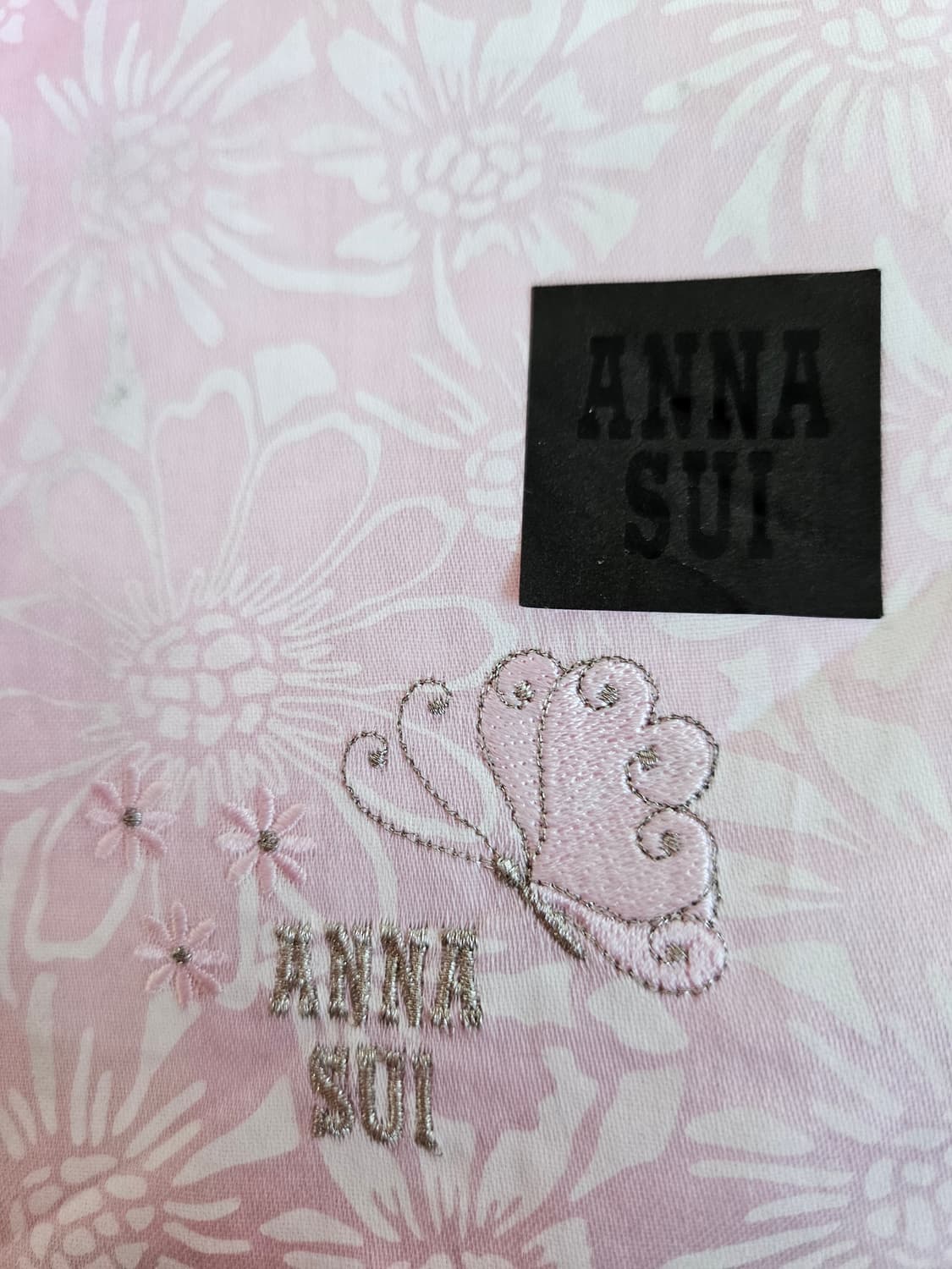 안나수이(ANNA SUI) 핑크 플라워 손수건 새상품 상품이미지1