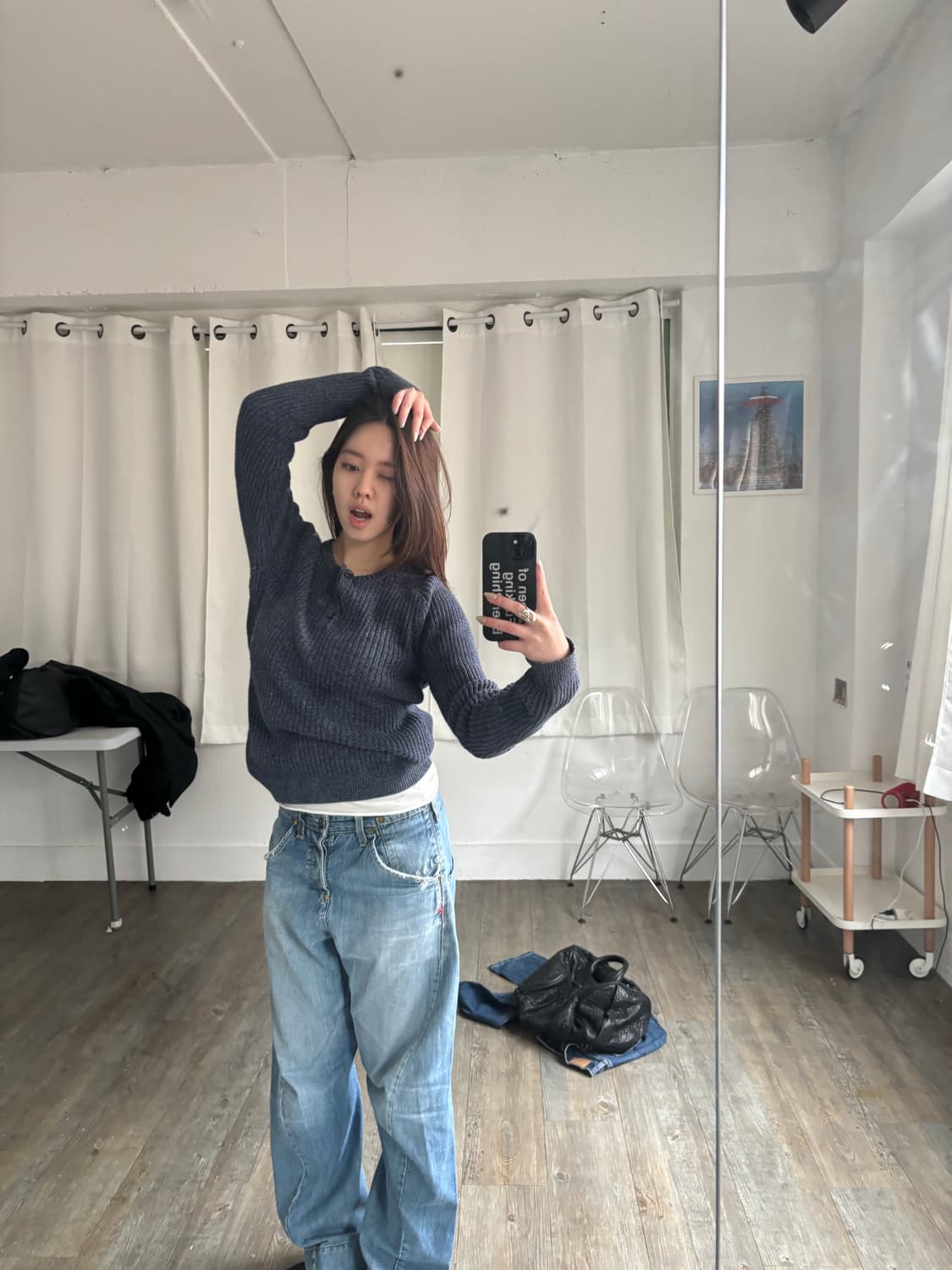 Armani Exchange 헨리넥 니트 상품이미지1