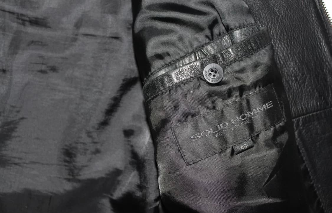 솔리드옴므 램스킨 싱글 레더자켓 48사이즈 상품이미지4