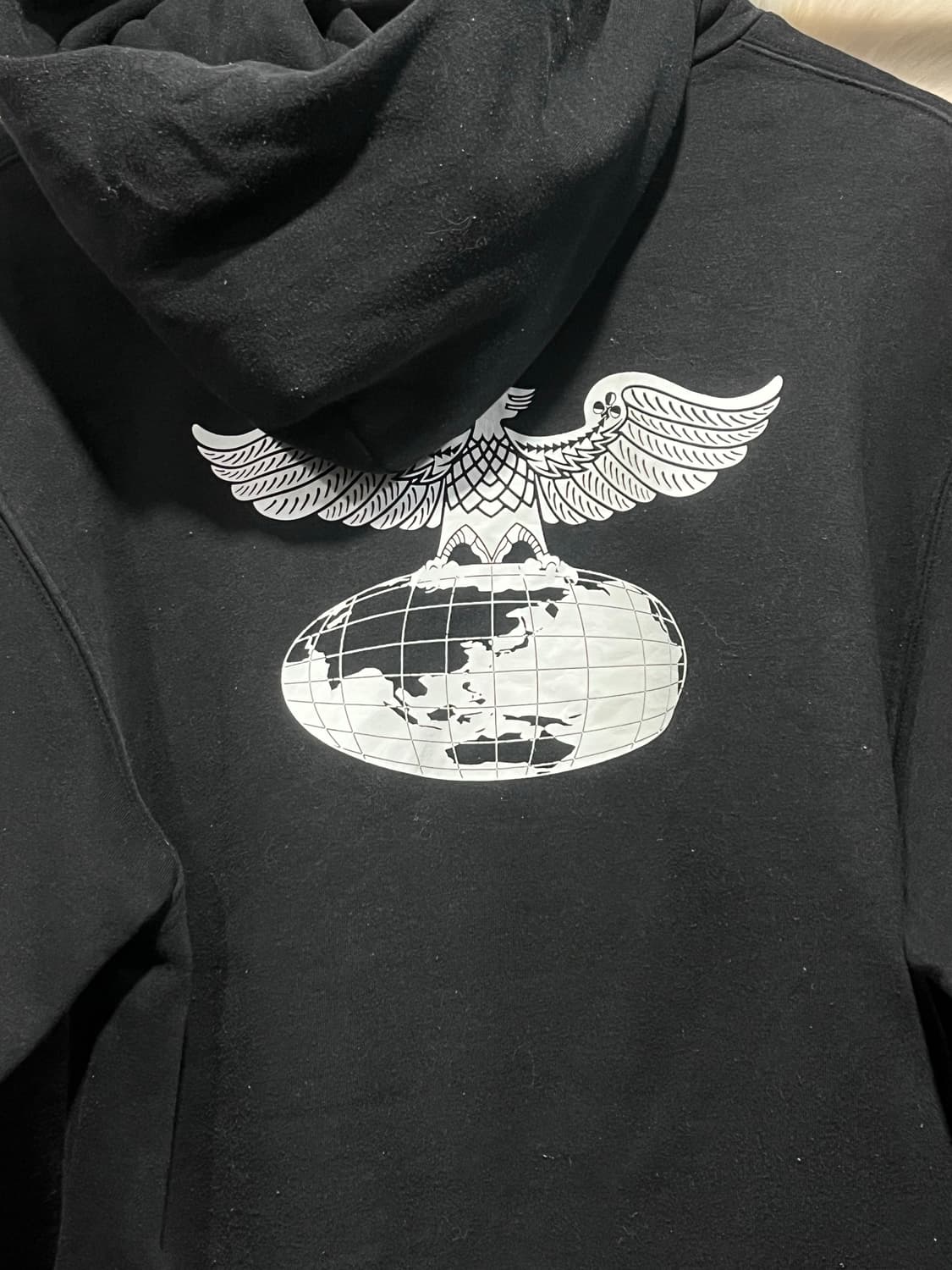 블랙 프린팅 후드티 상품이미지5