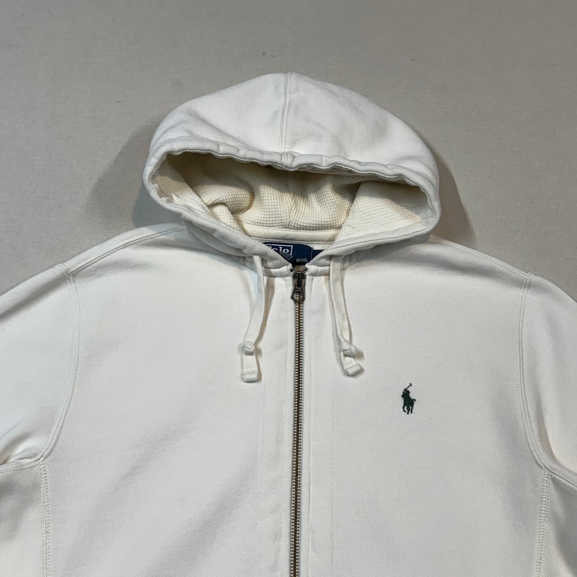M) 폴로 랄프로렌 두산 후드집업 화이트/그린포니 상품이미지3