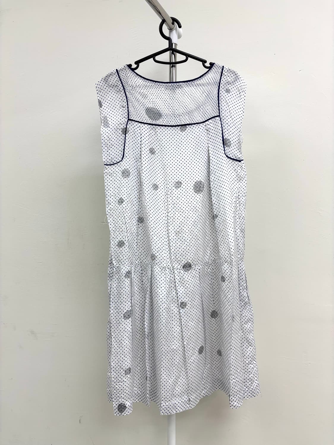빈티지 화이트 도트 원피스 상품이미지8