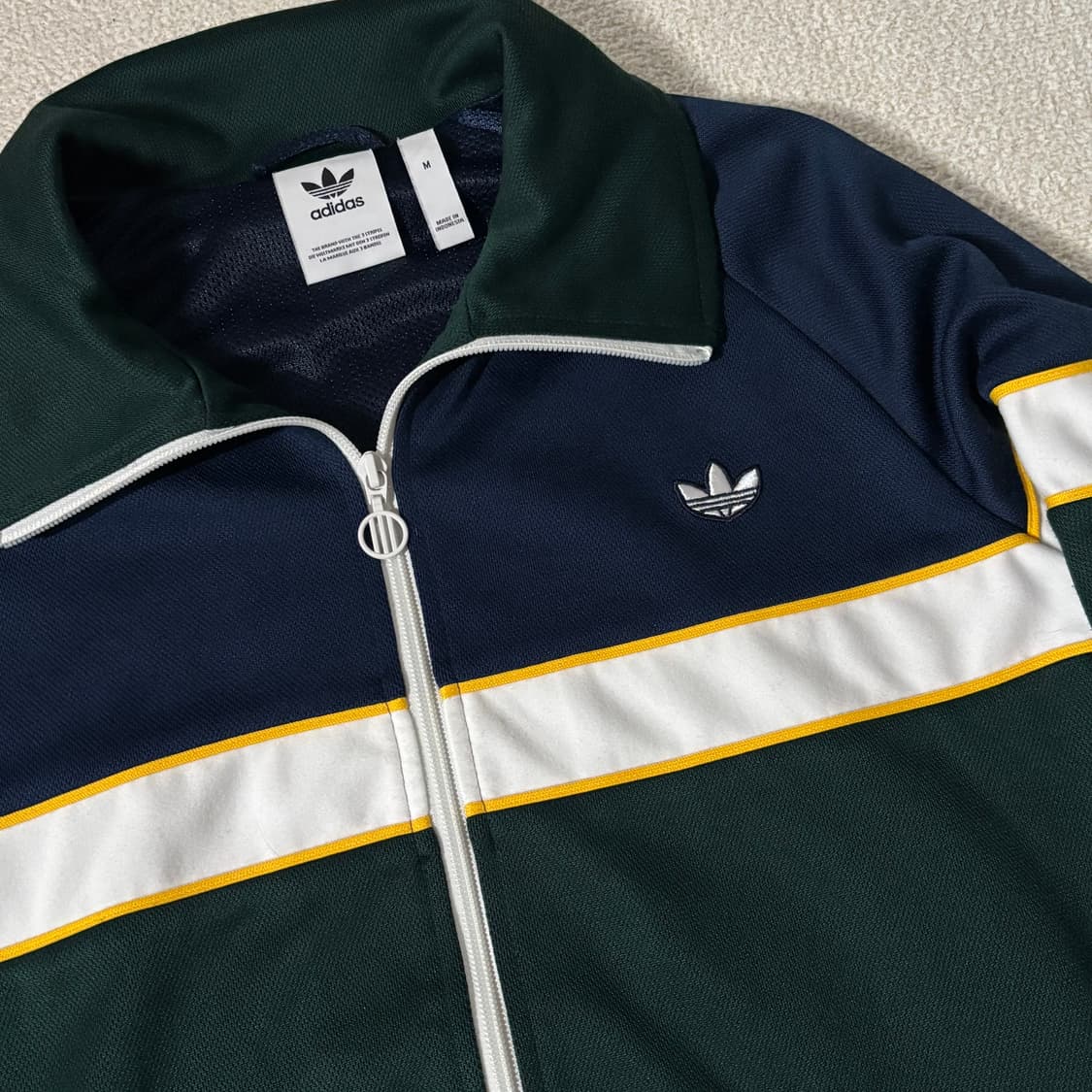 아디다스 파이어버드 나이트인디고 그린 배색 투웨이 져지 상품이미지2