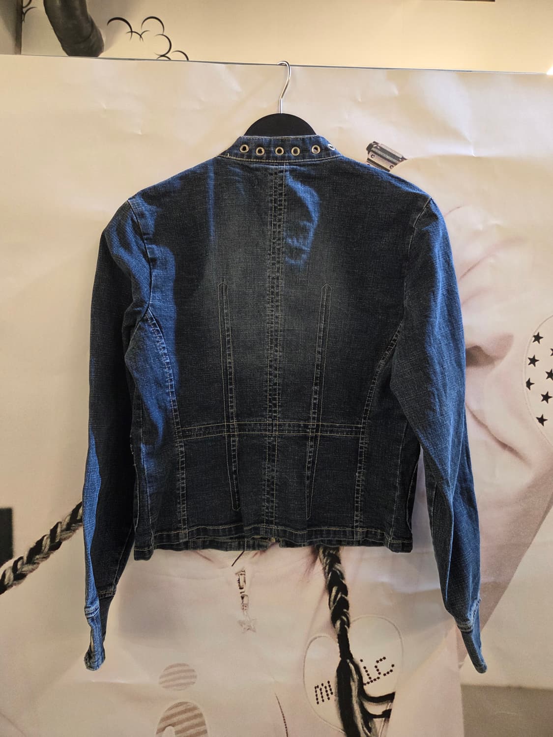 VINTAGE Y2K 펑크 아일렛 중청자켓💯 상품이미지5