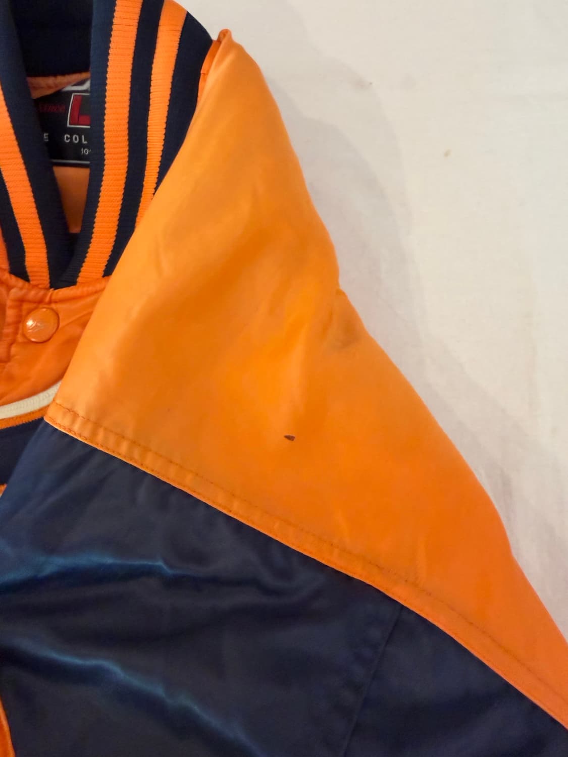 90s FUBU 후부 올드스쿨 바시티 스타디움 자켓 오렌지 상품이미지5