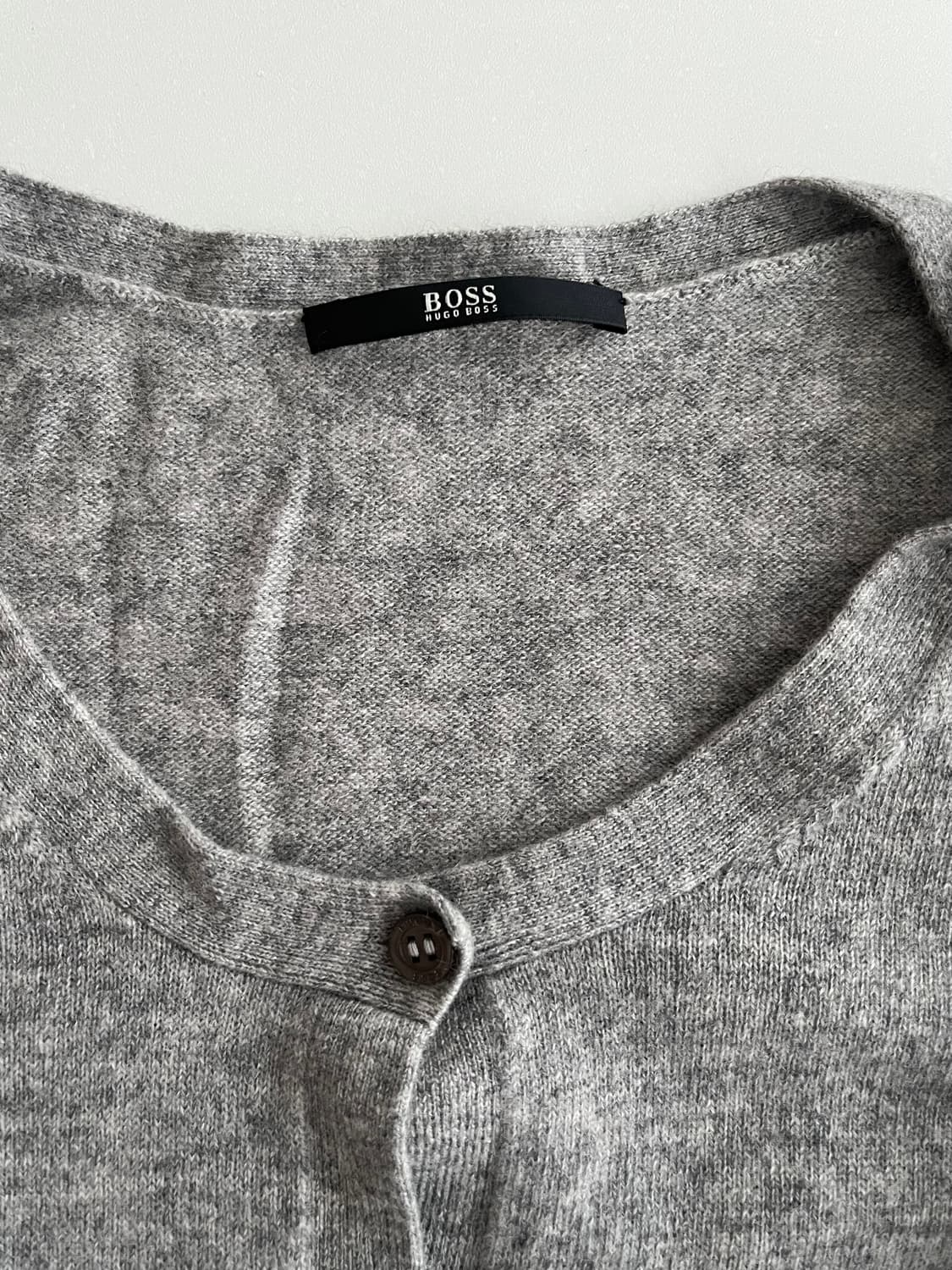 S) 휴고보스 BOSS 여성 캐시미어 니트 가디건 그레이 상품이미지4