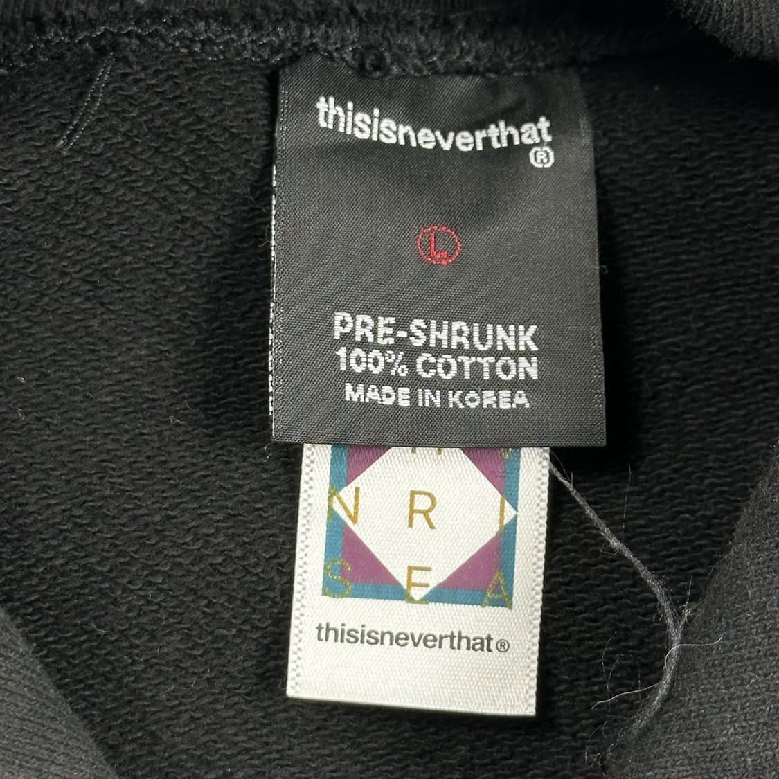 디스이즈네버댓 (디네댓) 사이드라인 블랙 후드티 (실측 XL) 상품이미지5