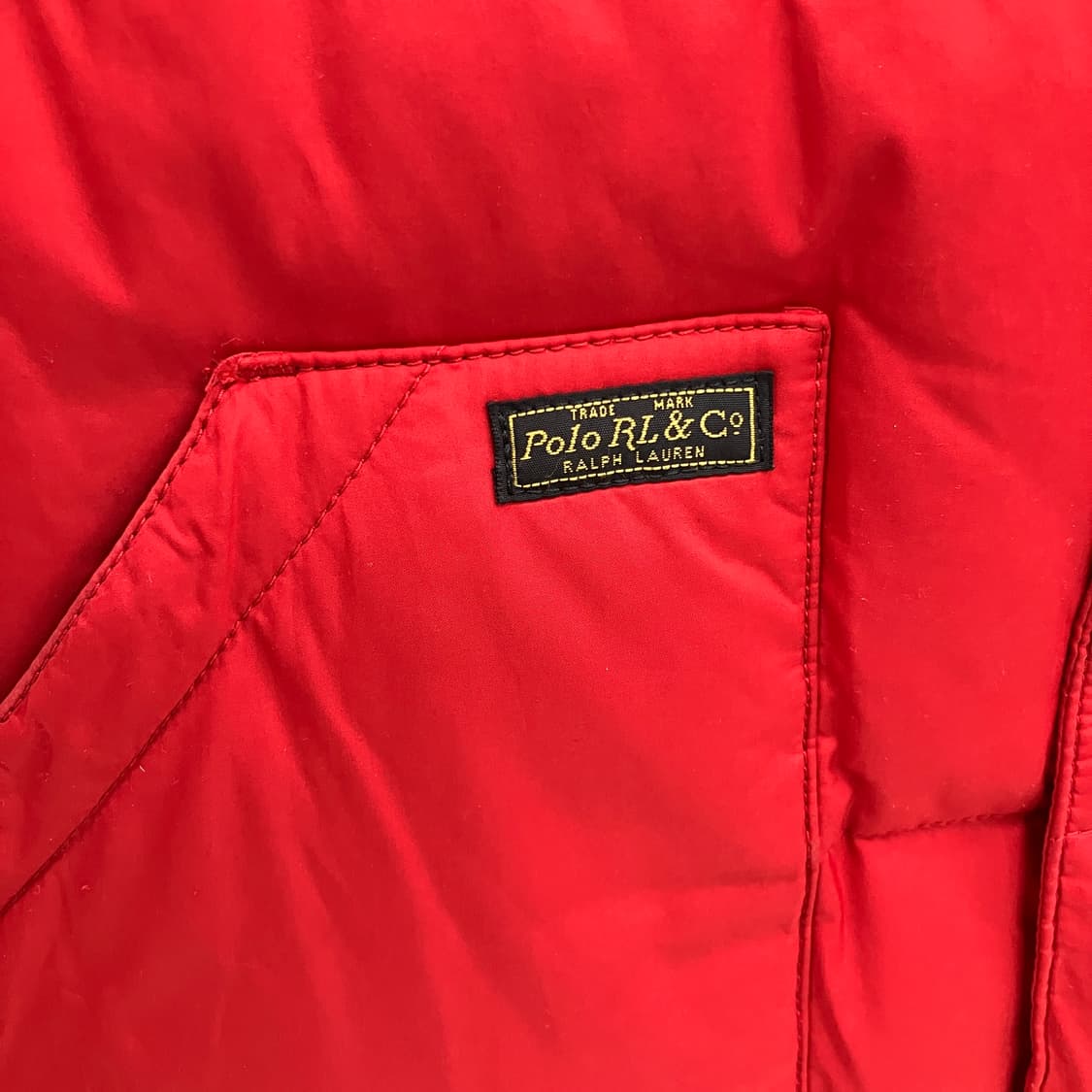 폴로 랄프로렌 레드 다운 패딩 점퍼 XL 상품이미지5