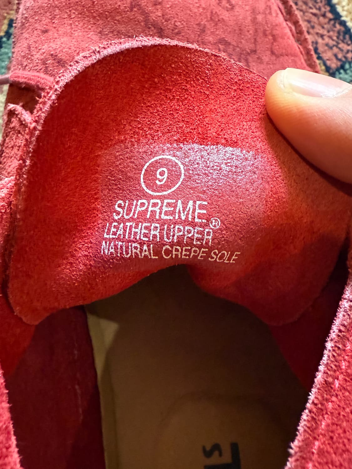 Clarks Originals x Supreme 데저트 맵 부츠 레드 스 상품이미지7