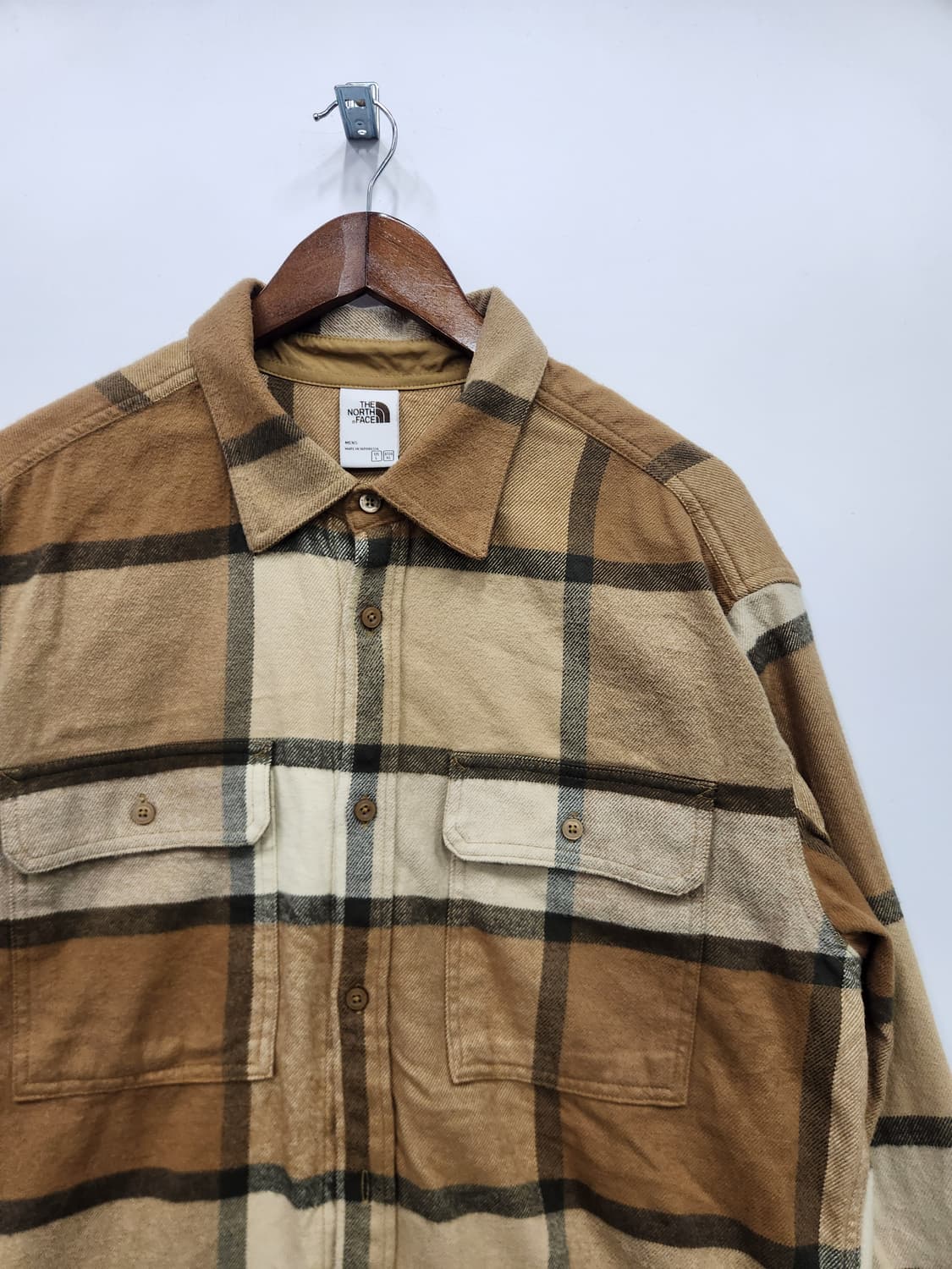 노스페이스 베이지 체크셔츠 상품이미지2
